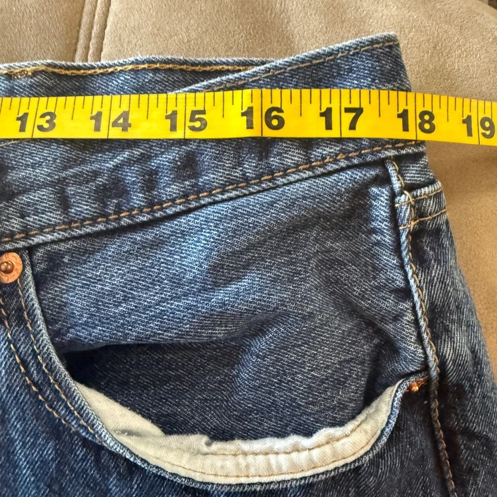Levis 501 Original Fit Mens Blue Denim Button Fly Straight Leg Jeans‎ 38x32